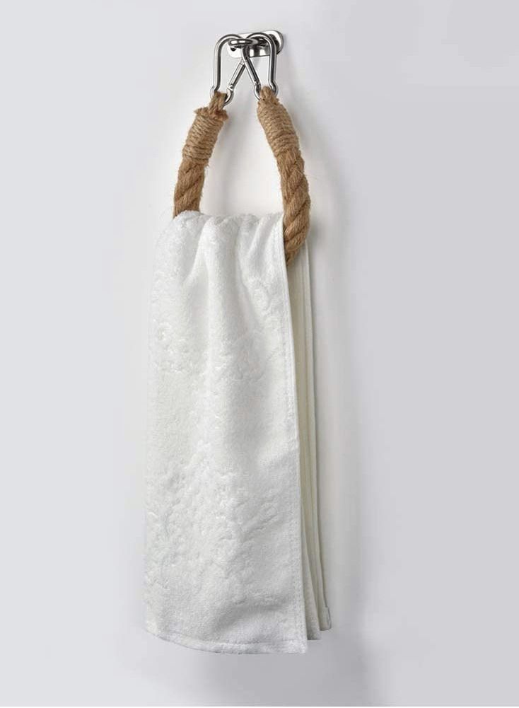 Excefore Toilet Paper Holder,  Antique Industrial Wall-Mounted Towel Rack Bath Towel Rings Bathroom Accessories Vintage Towel Hanging Rope Toilet Paper Holder Home Decoration Supplies Rope - Image 5