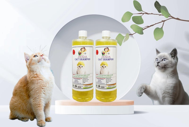 SWACCH Cat Shampoo (1 Litre) (Pack of 2) Lemon - Image 2