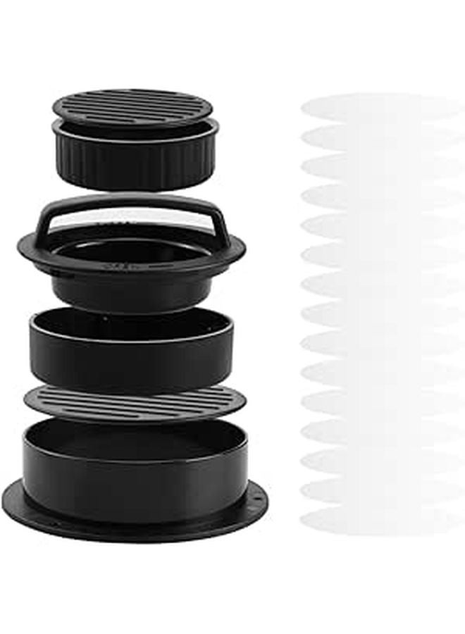 Non Stick Hamburger Patty Maker Press With 50 Oil Papers Kitchen Utensil For Home Cooking Grilling - Image 1