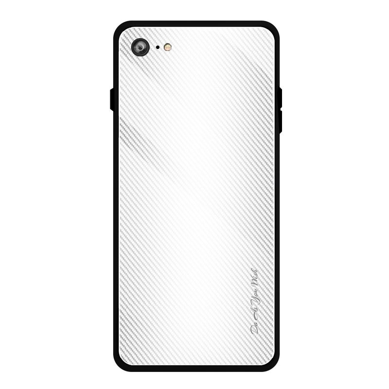 HuHa Protective Cover For iPhone SE 2022 / SE 2020 / 8 / 7 Texture Gradient Glass Protective Case(White) - Image 1