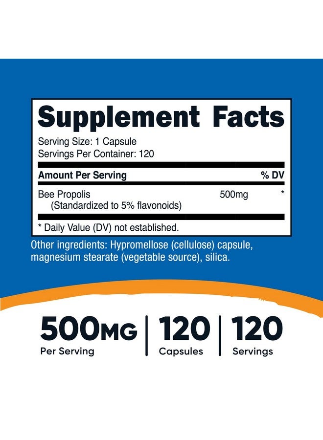 مكمل Nutricost Bee Propolis مع 5% فلافونويد (500 مجم / 120 كبسولة) - Image 2