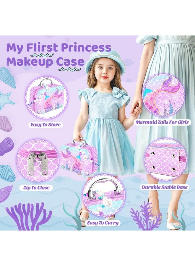 INNOCHEER Pretend Makeup for Toddlers Toys, Fake Makeup Mermaid Toys for Girls Purse, Toddler Makeup Kit Pretend Play Makeup Toys, Toy Mermaid Makeup for Kids, Gifts Toys for 3 4 5 6 7+ Year Old Girls - Image 2