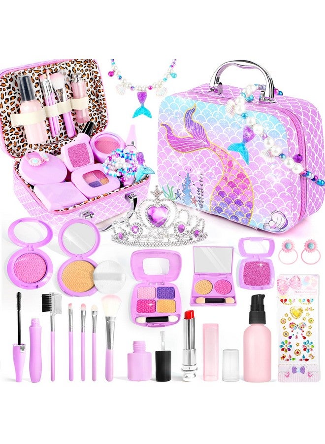 INNOCHEER Pretend Makeup for Toddlers Toys, Fake Makeup Mermaid Toys for Girls Purse, Toddler Makeup Kit Pretend Play Makeup Toys, Toy Mermaid Makeup for Kids, Gifts Toys for 3 4 5 6 7+ Year Old Girls - Image 1