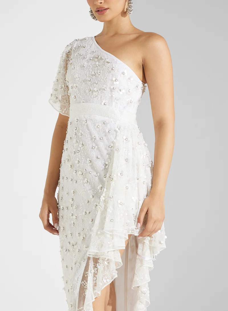 Amelia Rose Asymmetrical Embellished Dress