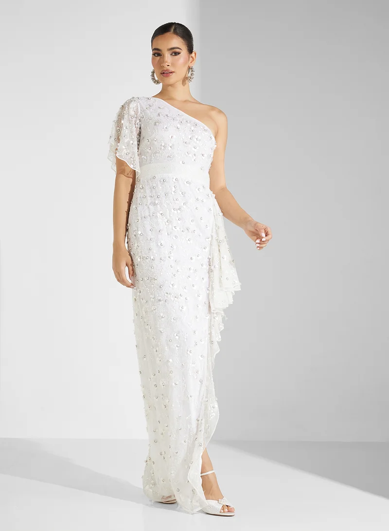 Amelia Rose Asymmetrical Embellished Dress