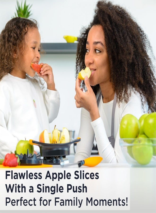 Deiss LUX 4.25 Inch Apple Slicer and Corer with Cutting Base, Stainless Steel 8-Slice Apple Cutter, Dishwasher Safe Apple Cutter Slicer, Large Apple Slicer - Perfect for Apple Slices & Sliced Apples - Image 2