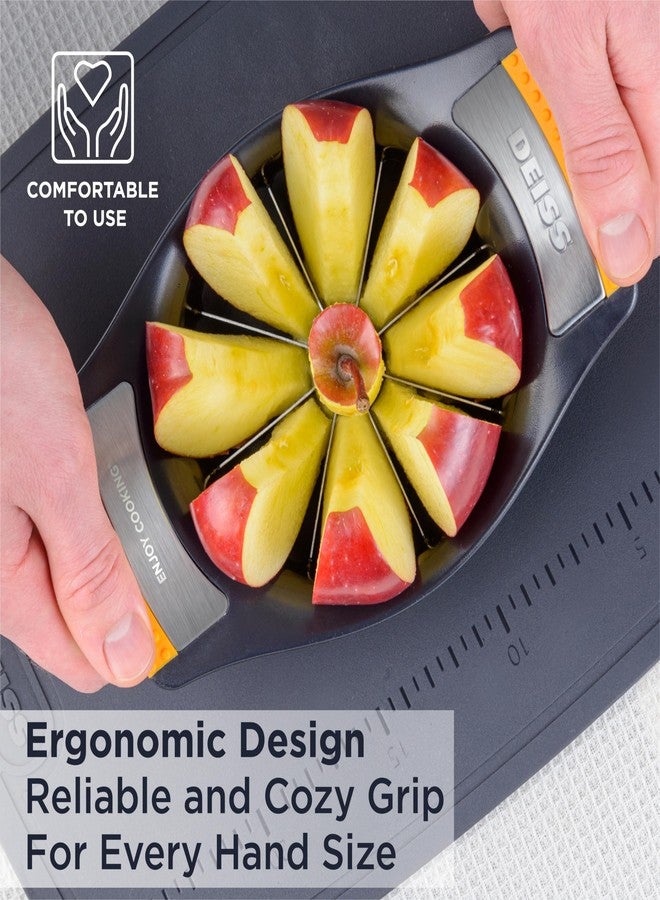 Deiss LUX 4.25 Inch Apple Slicer and Corer with Cutting Base, Stainless Steel 8-Slice Apple Cutter, Dishwasher Safe Apple Cutter Slicer, Large Apple Slicer - Perfect for Apple Slices & Sliced Apples - Image 3