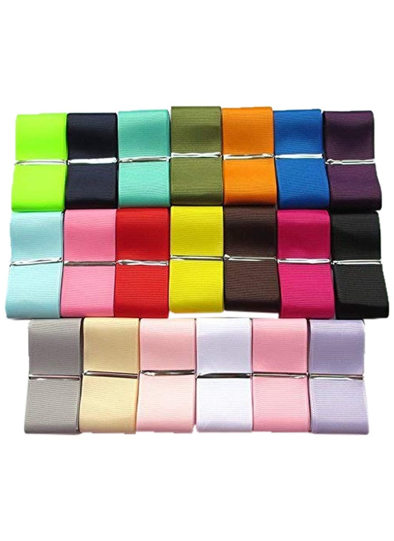 Chenkou Craft Chenkou Craft Assorted of 20 Yards Grosgrain Ribbon Total 20 Colors Mix Lots Bulk 1 1238mm MultiColored 