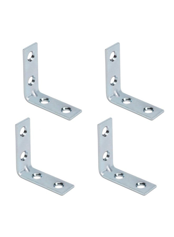 Impex IMPEX Angle Bracket for Reinforcing Chairs/Tables - 24 Pcs Shelf bracket Zinc Plated L Shape Bracket for Solid Shelf Support Joint Right Corner Brace (50 X 50 MM) - Image 2
