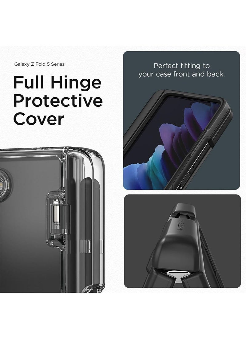 VRS Design - Terra Guard Modern Pen Edition Samsung Galaxy Z Fold 5 Case Cover (2023) with S-Pen compartment in Hinge Protection and Front Screen Protector - Marine Green (S-Pen NOT included) - Image 1