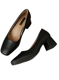RIOXS Women's Pumps Block Heels, Square Toe Mary Jane Shoes With 2.2" High Heel, Low Chunky Heel Shoes, Elegant Dress Shoes For Work Wedding Party, Comfy Casual Slip-ons, Laides Trendy Chunky Heels  - Image 1