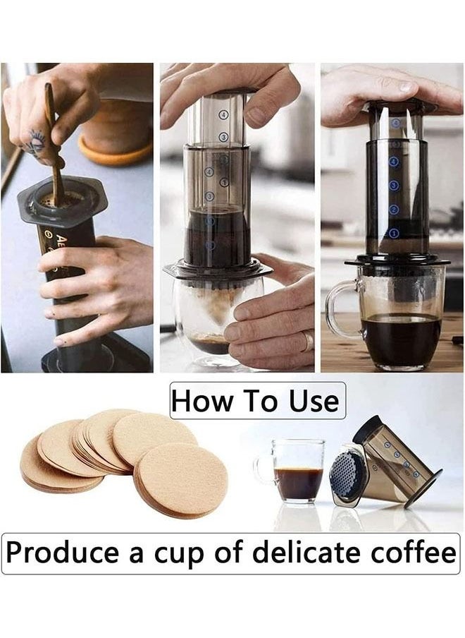Ant - 100-Piece Replacement Unbleached Coffee Round Filter Paper,Disposable Filter Paper Fit Coffee Filter and Espresso (Brown) - Image 1