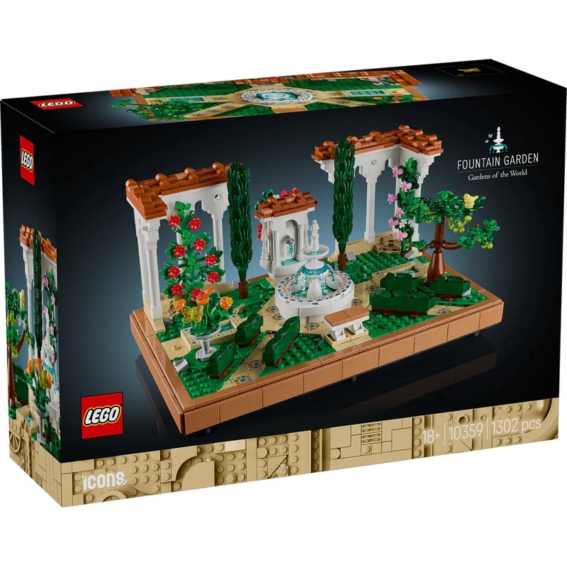 LEGO - Icons Fountain Garden 1302 Pieces - 10359 - Image 1
