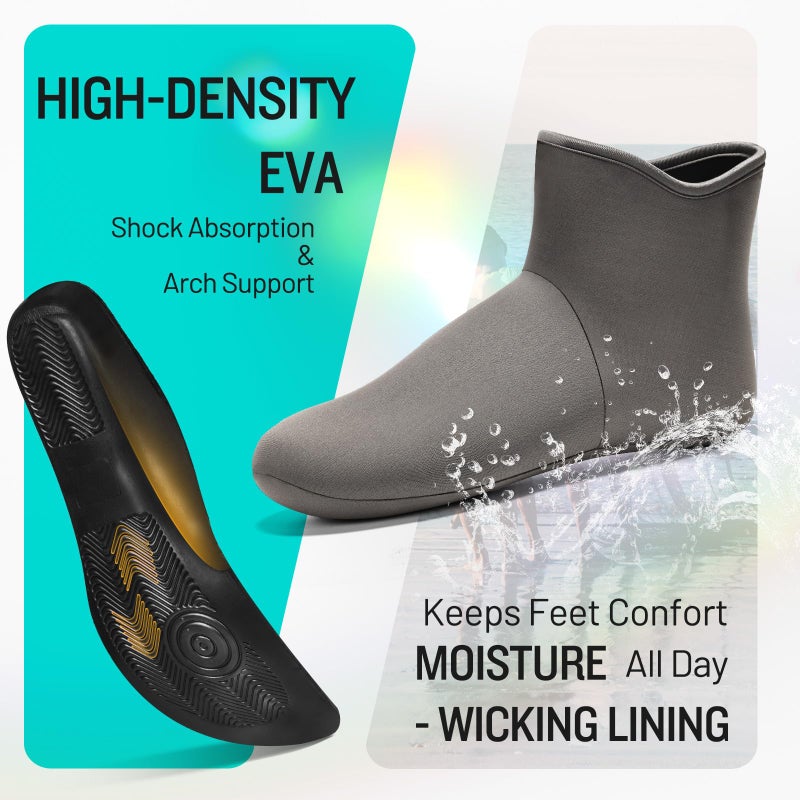 Furuian Men's Deck Boots Fishing Boots Waterproof Rain Boots Ankle Shoes Slip On Neoprene Rubber Footwear Chelsea Shoes Men Botas Para Hombre for Gardening Fishing Boating Camping Sailing, Wide 11 - Image 4