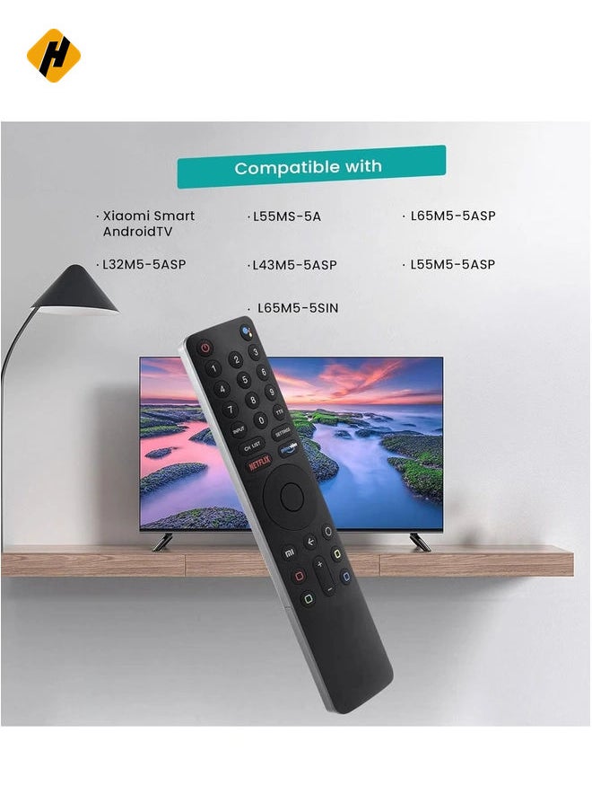 HuHa - Battery Included Replacement Remote Control for Xiaomi Mi TV Stick – Compatible with Xiaomi Mi TV 4S, 4A, XMRM-010, L55MS-5A, L65M5-5ASP, L32M5-5ASP, L43M5-5ASP, L55M5-5ASP, L65M5-5ASP, L65M5-5SIN – Bluetooth & Voice Control - Image 1