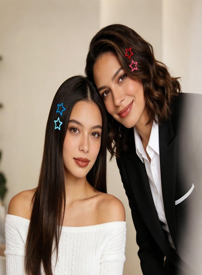 ايلان 64 قطعة من مشابك الشعر المعدنية اللطيفة على شكل نجمة للنساء والفتيات - مشابك صغيرة قوية التثبيت للشعر الخفيف والناعم والقصير (12 لونًا متنوعًا) - Image 5