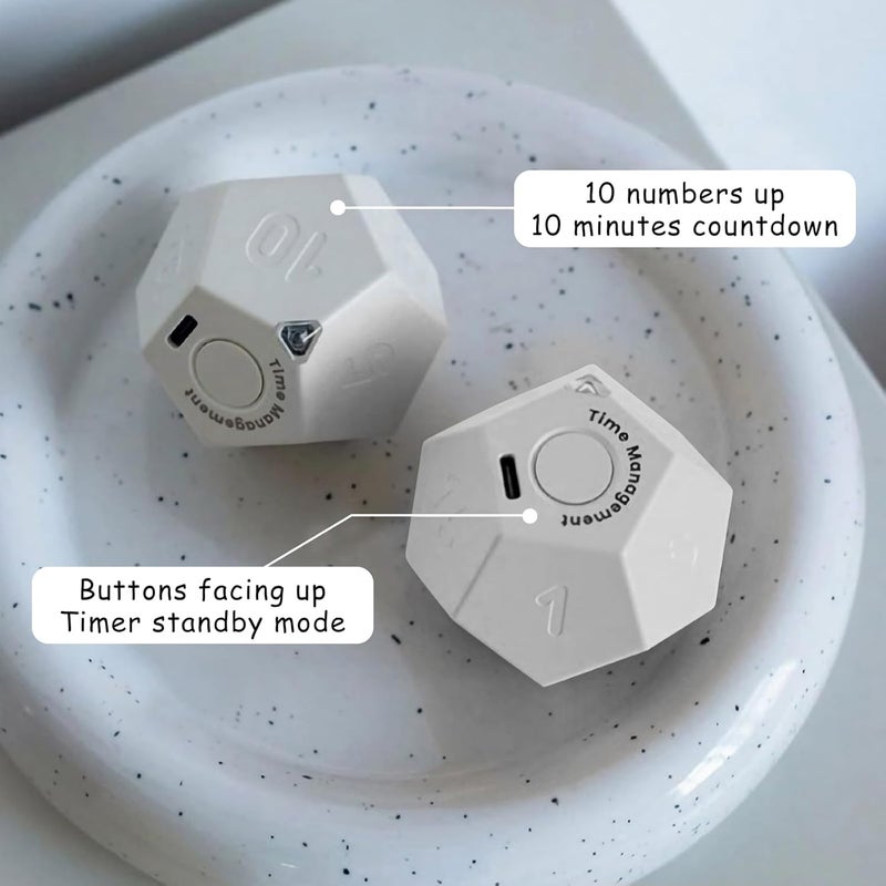 Multi-goal comprehensive design Mini Cube Timer, Rechargeable Pomodoro Countdown Timer 11 Preset Time Desk Productivity Timer with Sound Vibrate Light Alarm Flip Timer for Time Management Workout Study Cooking Easy handling optimized design - Image 5