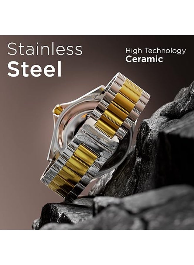 Fire-Boltt Quantum Luxury Stainless Steel Design 1.28" Bluetooth Calling Smartwatch/High Resolution/TWS Connection/SpO2 Tracking/Sports Modes/Compatible with Android iOS/Unisex (Black Red) - Image 2