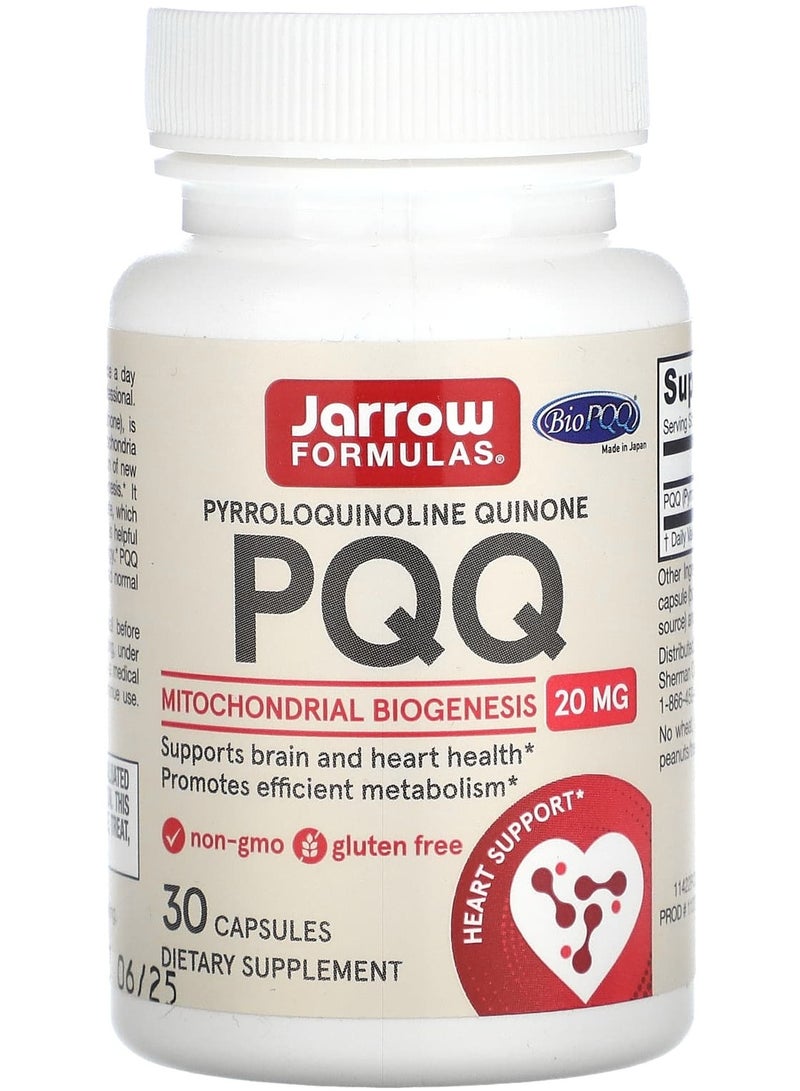 jarrow formulas PQQ, 20 mg, 30 Capsules