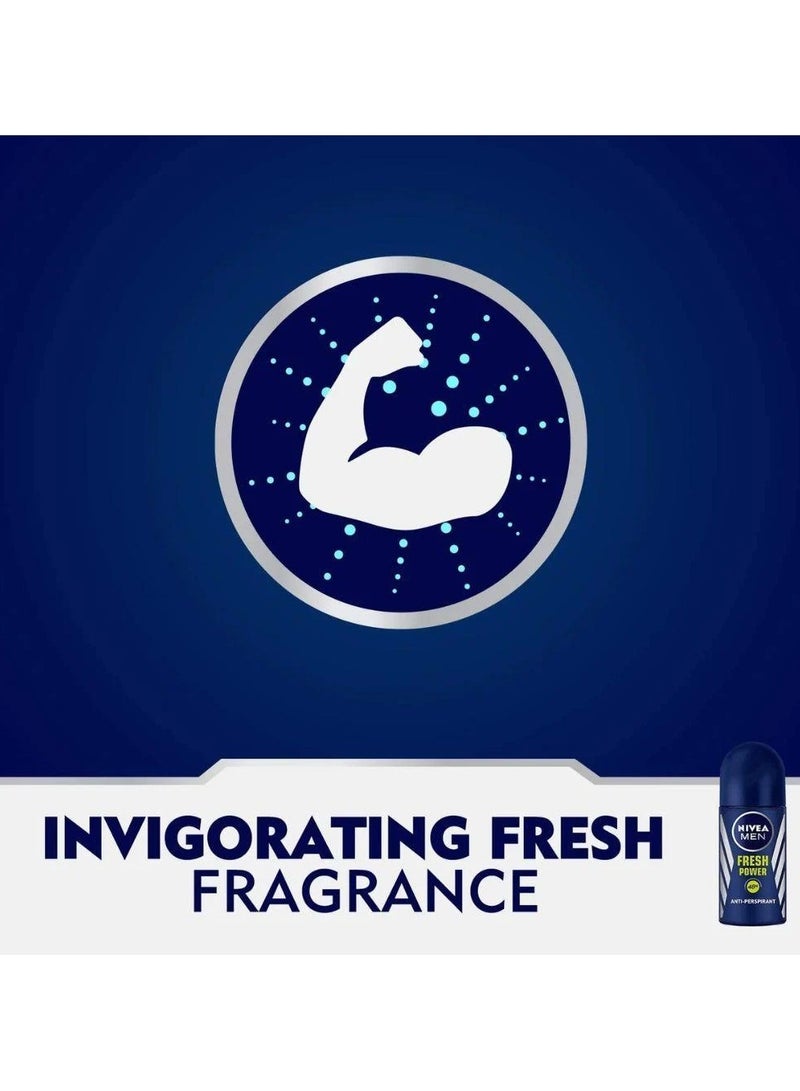 Nivea Nivea Men All Fresh Power Roll On Deodorant 50ml - Image 3