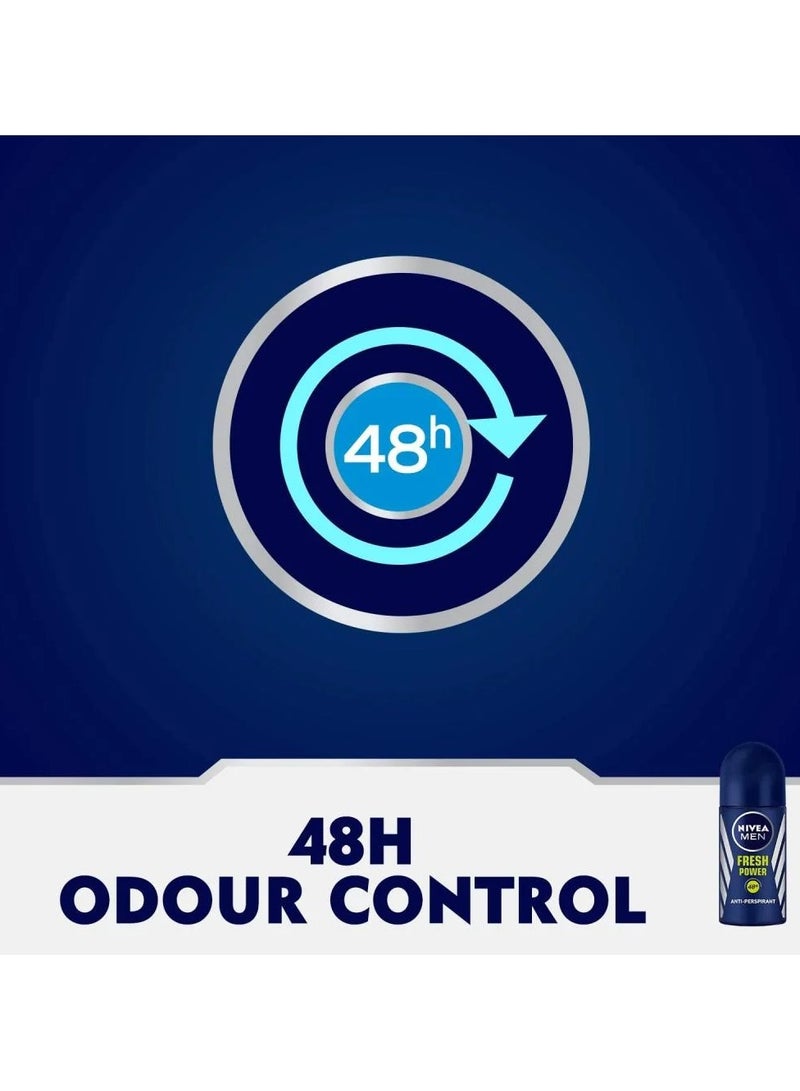 Nivea Nivea Men All Fresh Power Roll On Deodorant 50ml - Image 4