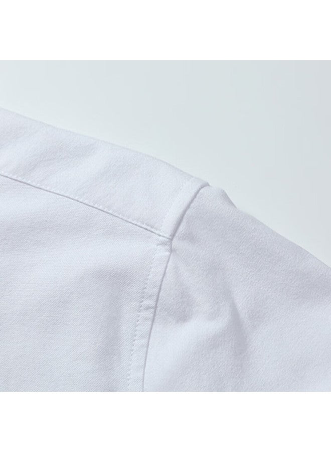 Tucano Men's Oxford Shirt Spring And Autumn Business Casual Pure Cotton Slim Fit All-match Top Men's Clothing White 4XL - Image 3