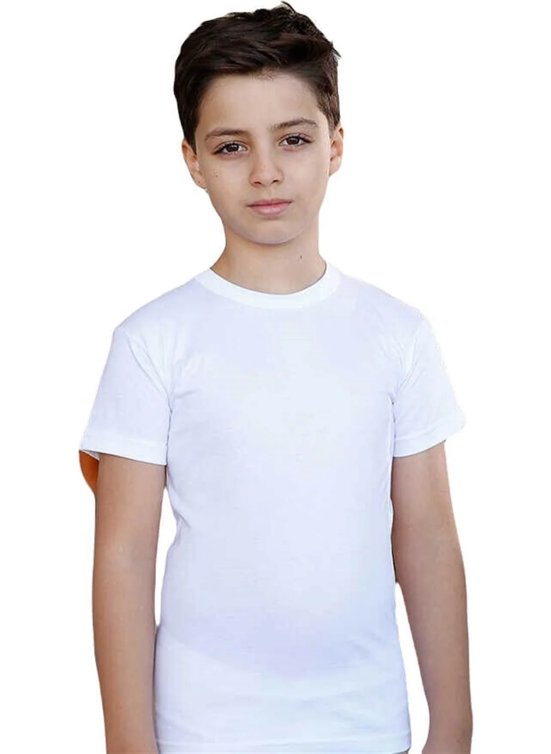 Berrak 12-Pack 1503 Zero Collar Short Sleeve Cotton Boy's Undershirt