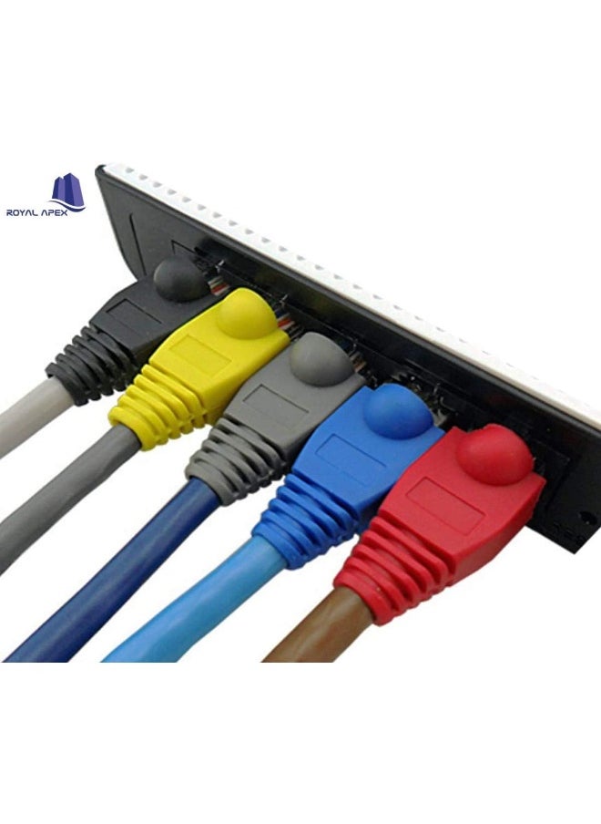 Royal Apex Ethernet RJ45 Cable Connector Boots Silicon Cover Strain Relief Boots CAT5 CAT5E CAT6 CAT6E (Blue - Pack of 100)  - Image 3