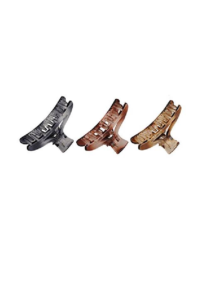 ACCESSHER Jewellery Multi Color Acrylic Material Stone Clip Hair Accessories For Women And Girls Pack Of 3 - Image 1