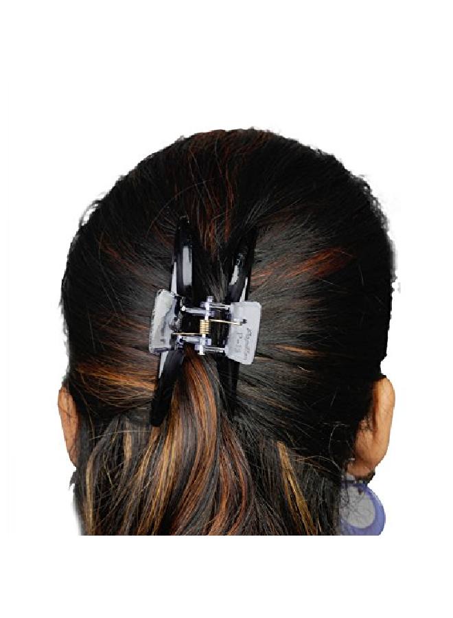 ACCESSHER Jewellery Multi Color Acrylic Material Stone Clip Hair Accessories For Women And Girls Pack Of 3 - Image 4