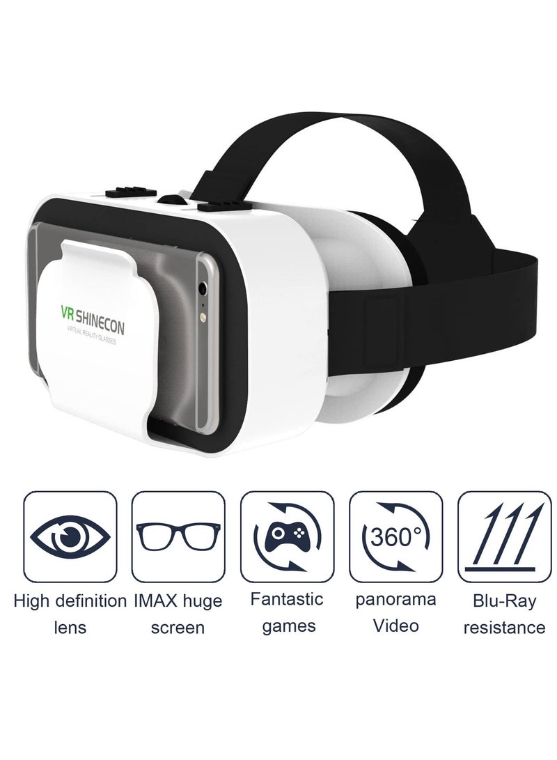 VR Headset,3D VR Glasses Virtual Reality Headset for iPhone  Android with Controller, Compatible 4.7-6.5 inch, Adjustable Universal Virtual Reality Goggles for Kids  Adults - Image 3