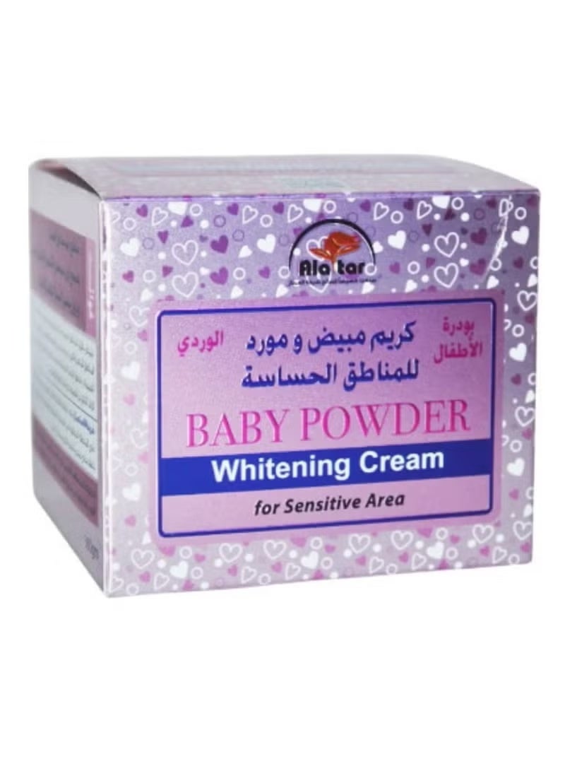 AL ATTAR Baby Powder Whitening Cream for Sensitive Areas – Gentle Brightening & Moisturizing Cream, Soft Baby Powder Scent - Image 2