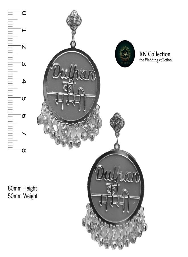 RN Collection Acrylic Dulhan Ki Mummy Earrings For Women & Girls. (Green & Gold) - Image 4