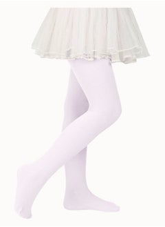 Perfectory School Uniform Tights for Girls Ballet Dance Footed Tight Ultra Soft-Black & Nude-2 Pairs  - Image 3