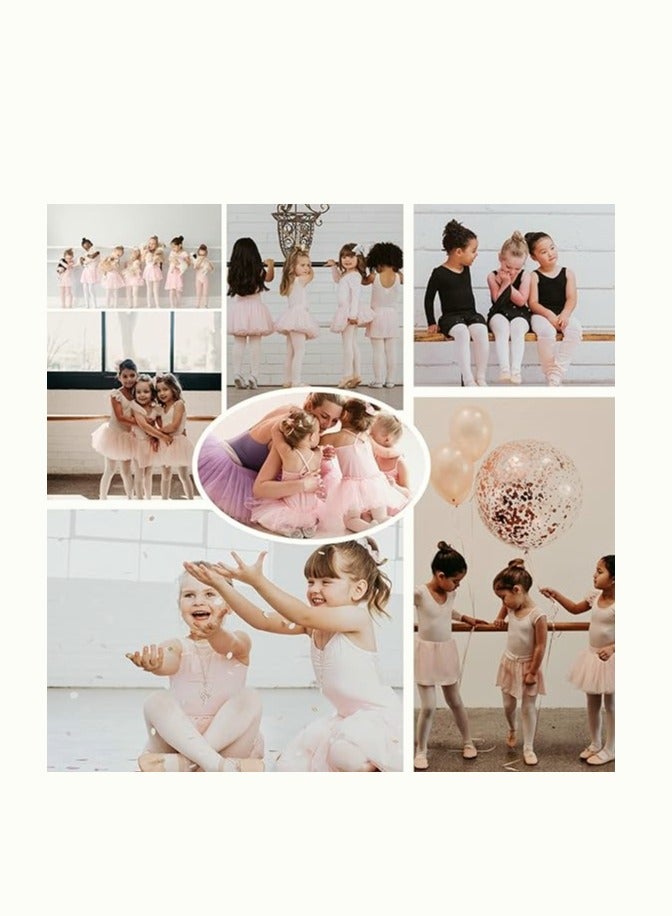 School Uniform Tights for Girls Ballet Dance Footed Tight Ultra Soft-Black & Nude-2 Pairs