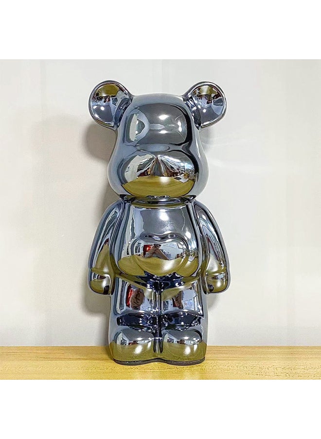 Generic Creative Internet Red Piggy Bank Bear Doll Hand-made Building Blocks Bear Cartoon Cute Sweetheart Bear Living Room Decorations-Color:21CM Cute Sweetheart Bear-Pink Pearl-Dimensions:11×9×21  - Image 4