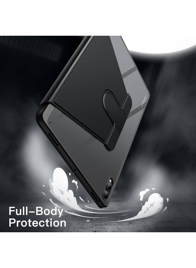 Jetech Rotating Case for Samsung Galaxy Tab S11 Ultra with S Pen Holder, 360 Degree Rotation Protective Stand Cover Clear Back, Auto Wake/Sleep (Black) - Image 4