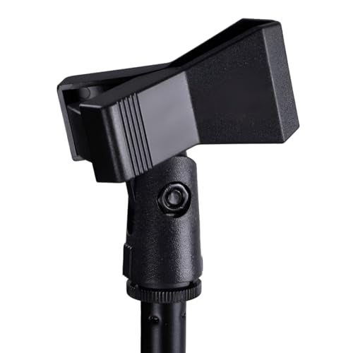 Powerpak MS-1001 3 Leg Boom Dual Microphone Stand with Dual Mic Clip Holders | for Studio Recording, Speech, Stage,Outdoor Activities (Black) - Image 5