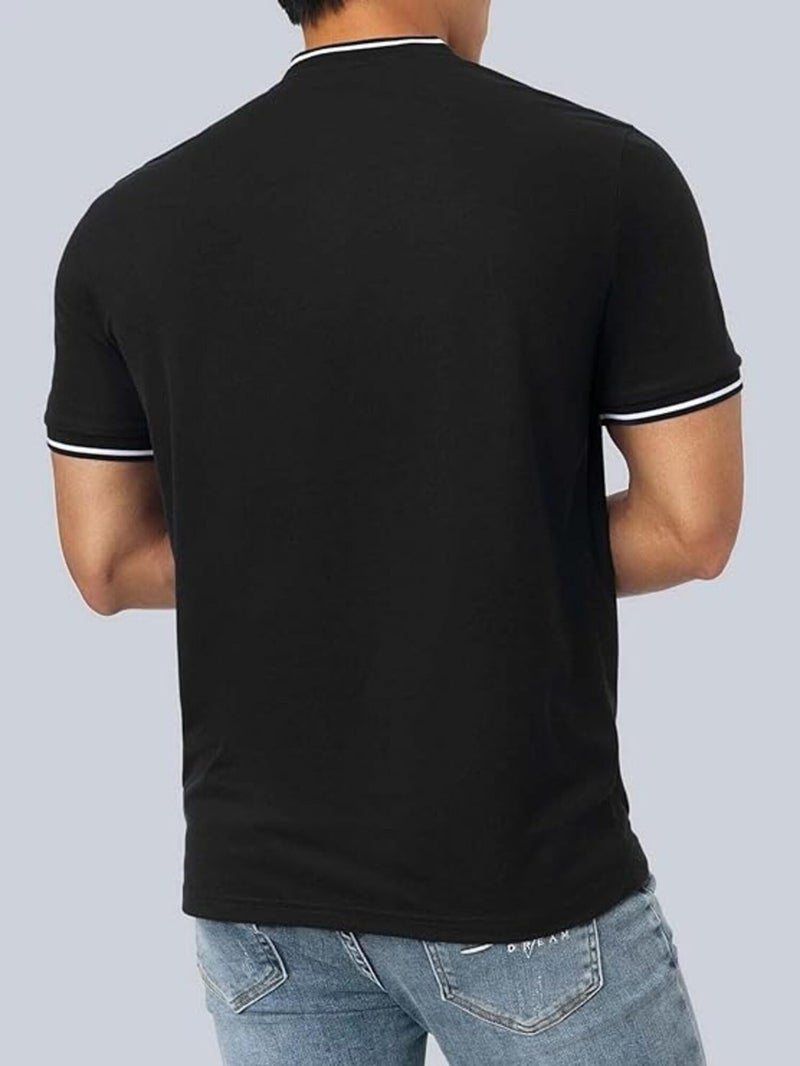 Lymio Polo T Shirt for Men || Men Casual T-Shirt || Polo Available in Combo Pack of 2 (POLO-06-09-Mustered-Black-XL) - Image 3
