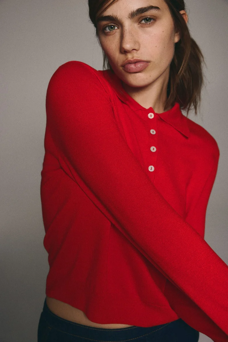H&M Long-sleeved polo shirt