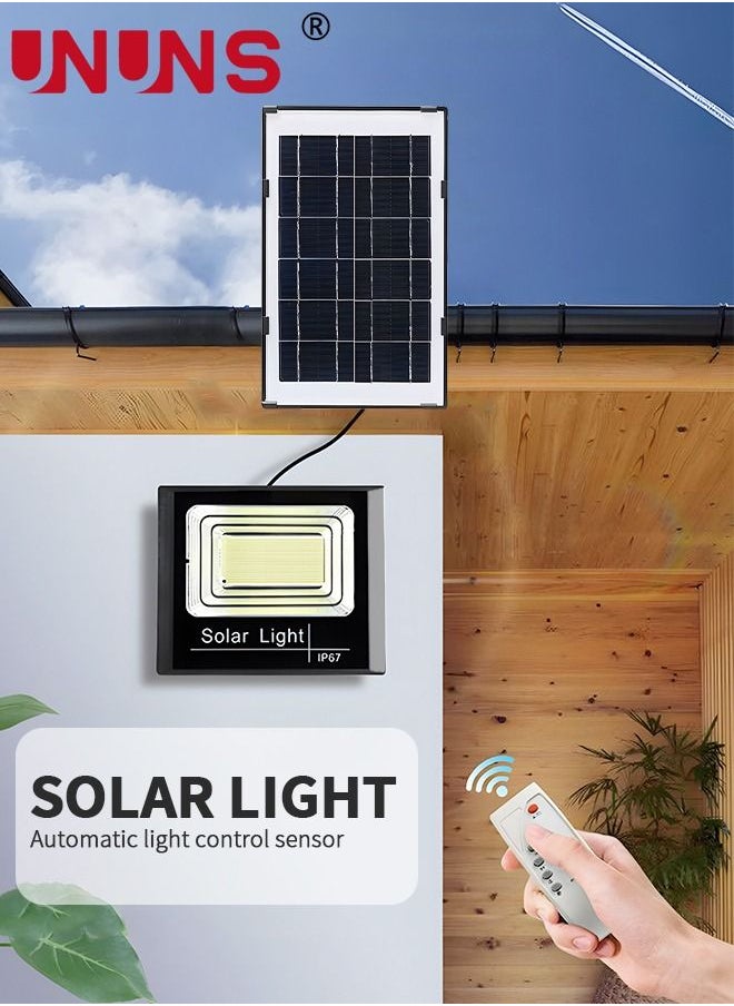 UNUNS led Solar Flood light,50W Light Control Floodlight With Remote Control And Timer Function,Outdoor Indoor Motion Sensor,Separated Cables IP67 Waterproof Solar Lights For Barn,Garage,House,Pool  - Image 2