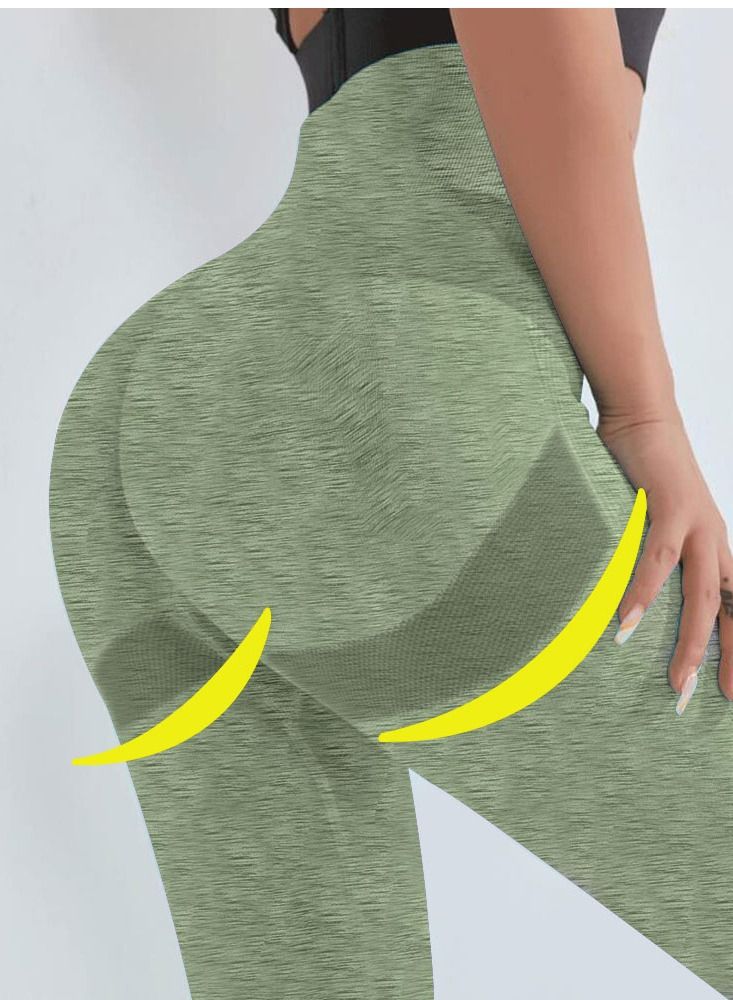 MARGOUN 2 Pack Of Women Seamless Legging Tummy Control High Waist Workout Gym Yoga Pants large Multicolour - Image 4