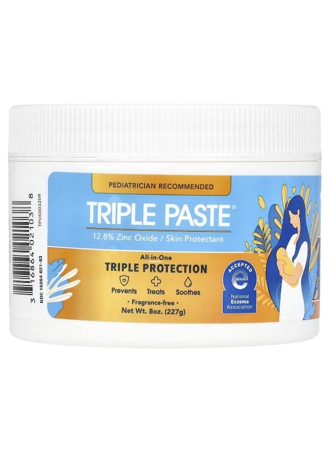 Triple Paste Triple Paste, Zinc Oxide Medicated Diaper Rash Ointment, Fragrance-Free, 8 oz (227 g)  - Image 1