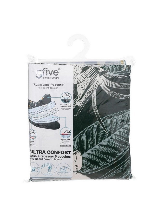 Five Simply Smart Ultra Floral Pattern 5-Layer Ironing Board Cover Green and White 1 x 52 x 135 cm 186110 - Image 2