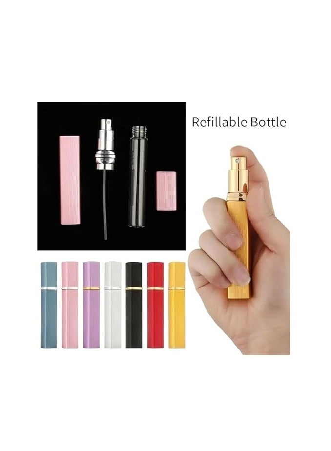 12ml Luxury Mini Refillable Perfume Bottle - Travel Atomizer Sprayer, Round Tube Pump, Empty Cosmetic Perfume Bottle for Perfume Lovers (Blue) - Image 2