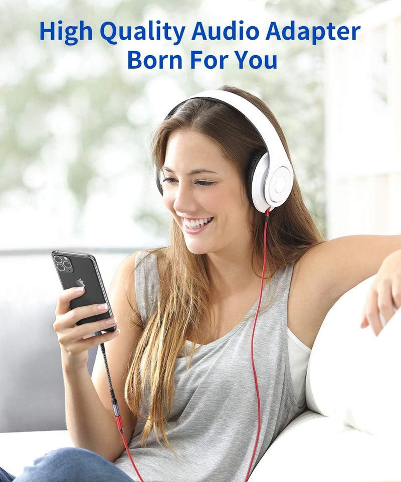 jsaux Headphone Adapter for iPhone Lightning to 3.5mm Adapter [Apple MFi Certified] Compatible with iPhone 14 Pro Max/14 Plus/13 12 11 Pro Max/SE/XS-Gray - Image 5