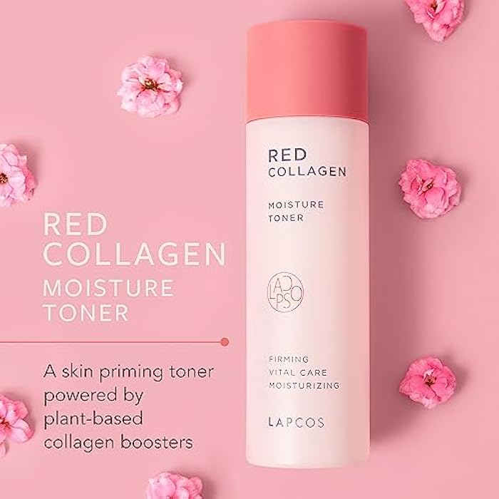 LAPCOS Red Collagen Toner (4.39 Fl Oz) New Vegan Formula Face Toner | Rebalance & Hydrate Skin with Niacinamide & Collagen - Image 2