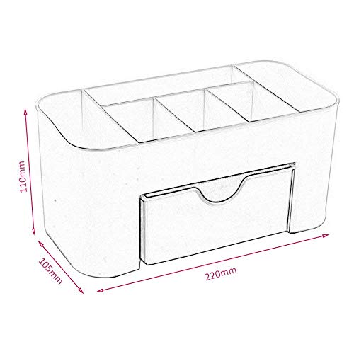 GRAZIA Multi Purpose Cosmetic Office Stationary Organiser | Plastic Office Stationary Remote Organizer Stand, Assorted Color Size : 22L x 11B x 10.5H cm-Made in India - Image 2