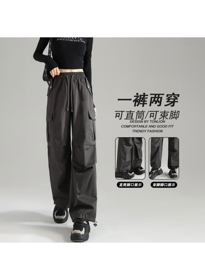 TonLion Women's Cargo Pants Casual Loose Fit Workwear Trousers Fashionable Versatile Cargo Pants For Women - Image 3