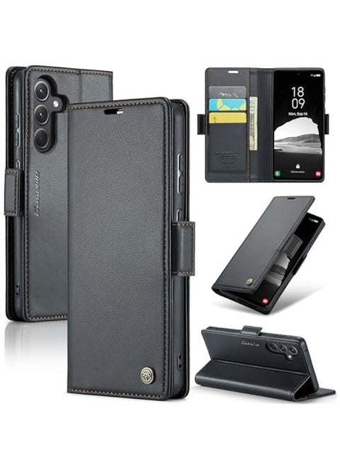 Samsung Galaxy A35 5G Wallet Case - RFID Blocking PU Leather Flip Cover